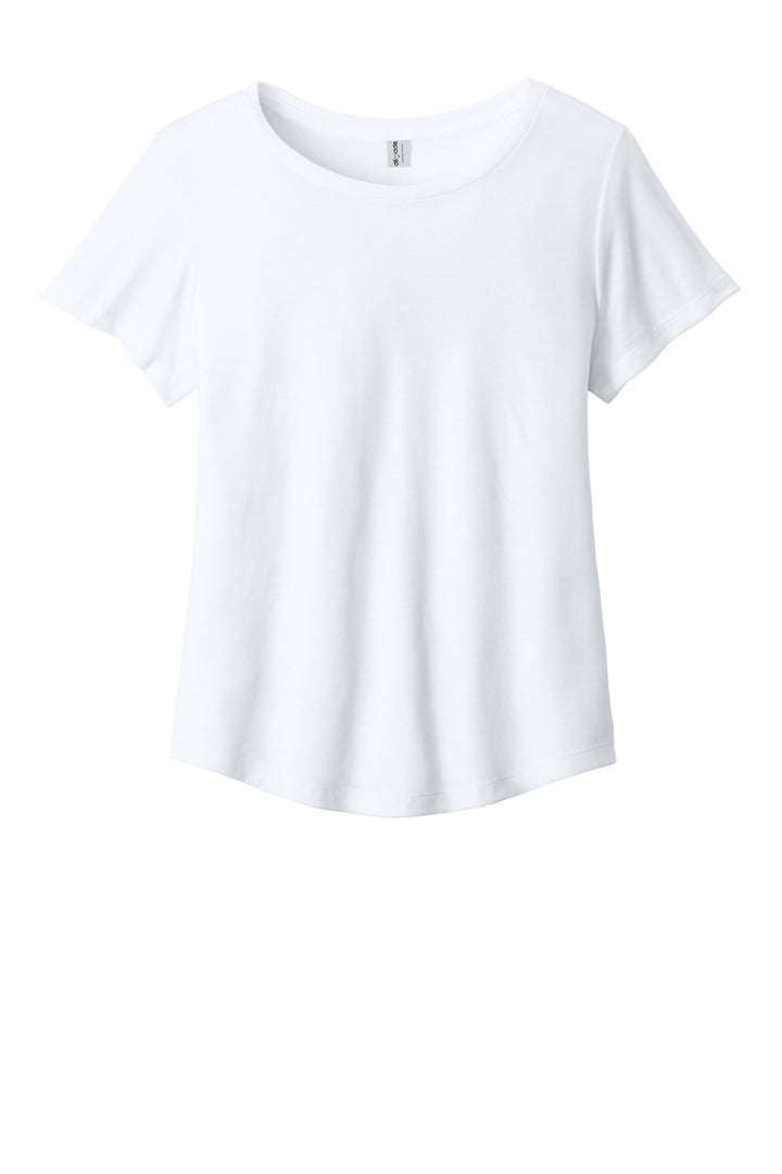 Front View of BrtWhite Allmade Women's Relaxed Tri-Blend Scoop Neck Tee AL2015
