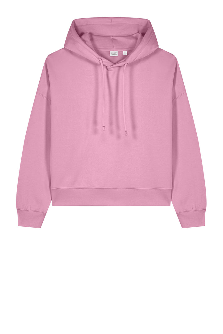 Front View of BubblePink Stanley/Stella Women's Stella Nora Hooded Sweatshirt SXW035