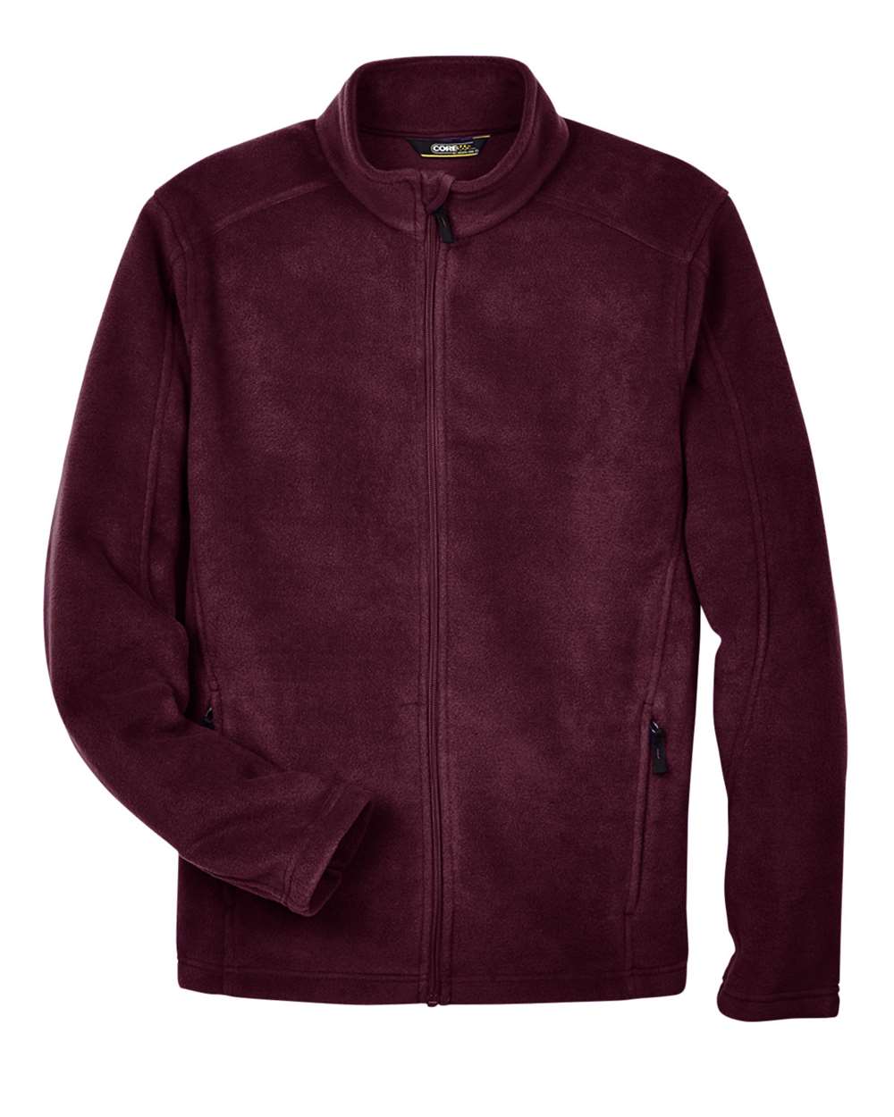 Front View of Burgundy Men's Journey Fleece Jacket - 88190