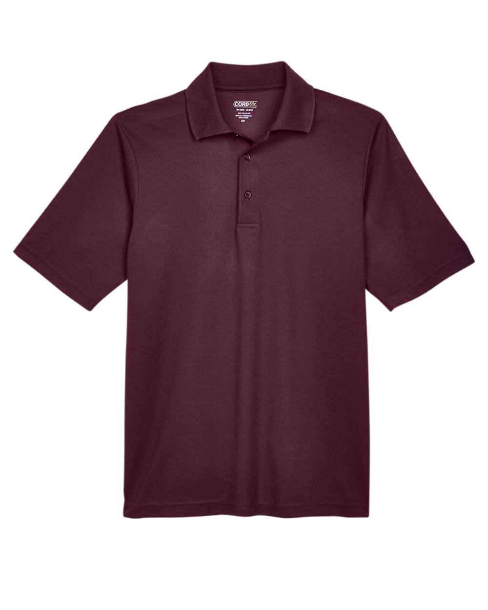 Front View of Burgundy Men's Origin Performance Piqué Polo - 88181