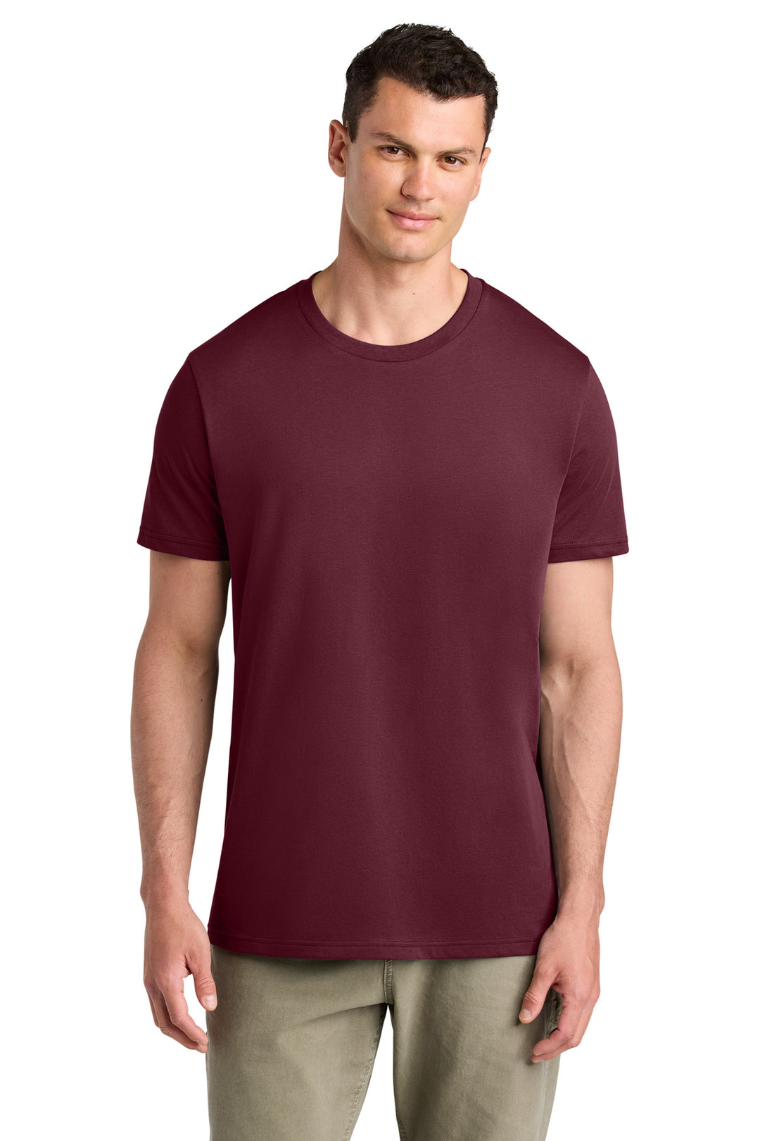 Front View of Burgundy Stanley/Stella Unisex Crafter Tee SXU007