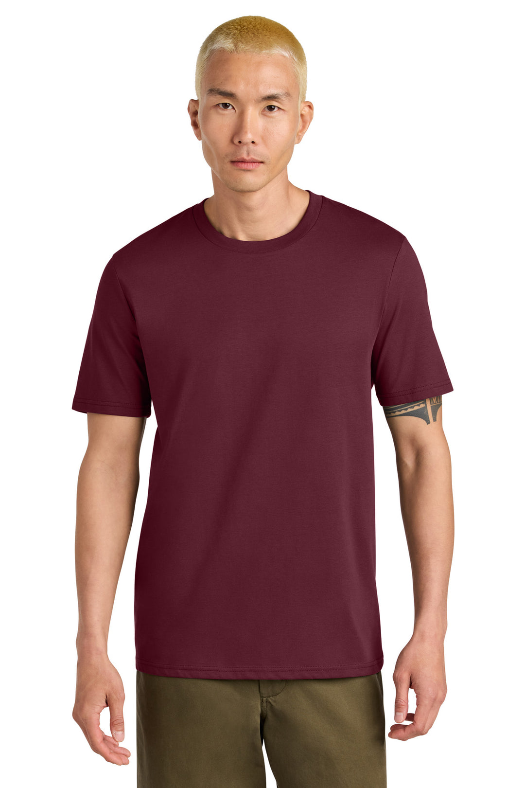 Front View of Burgundy Stanley/Stella Unisex Creator 2.0 Tee SXU001