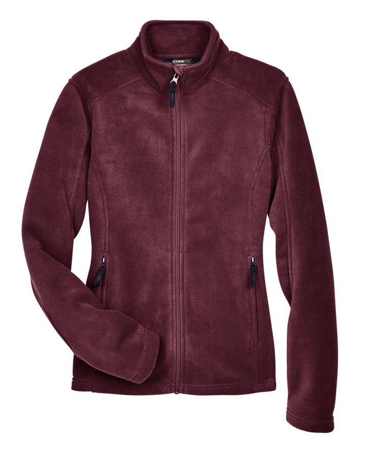 Front View of Burgundy Women's Journey Fleece Jacket - 78190