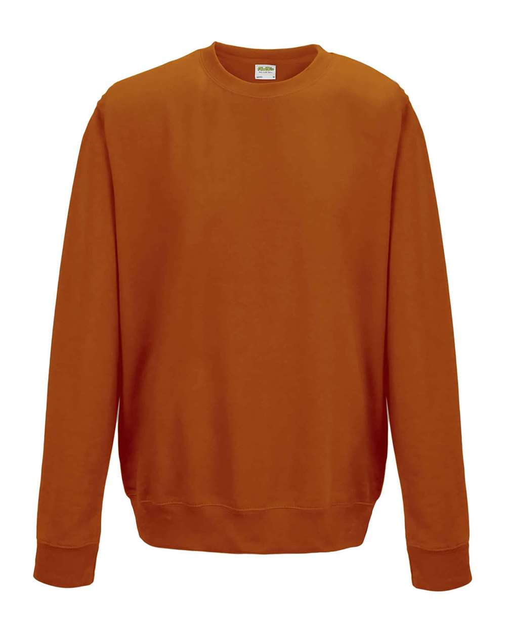 Front View of Burnt Orange College Crewneck Sweatshirt - JHA030