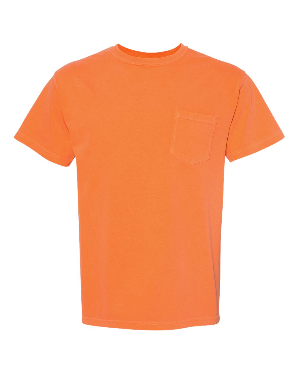 Front View of Burnt Orange Garment-Dyed Heavyweight Pocket T-Shirt - 6030