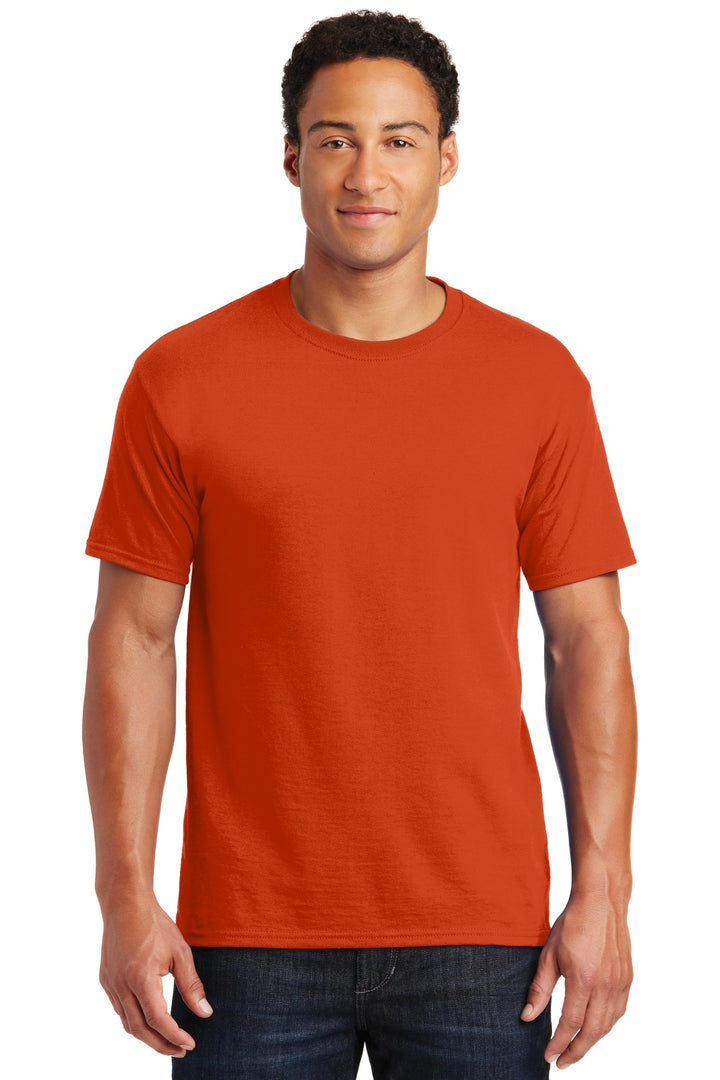 Front View of Burnt Orange Jerzees - Dri-Power 50/50 Cotton/Poly T-Shirt. 29M