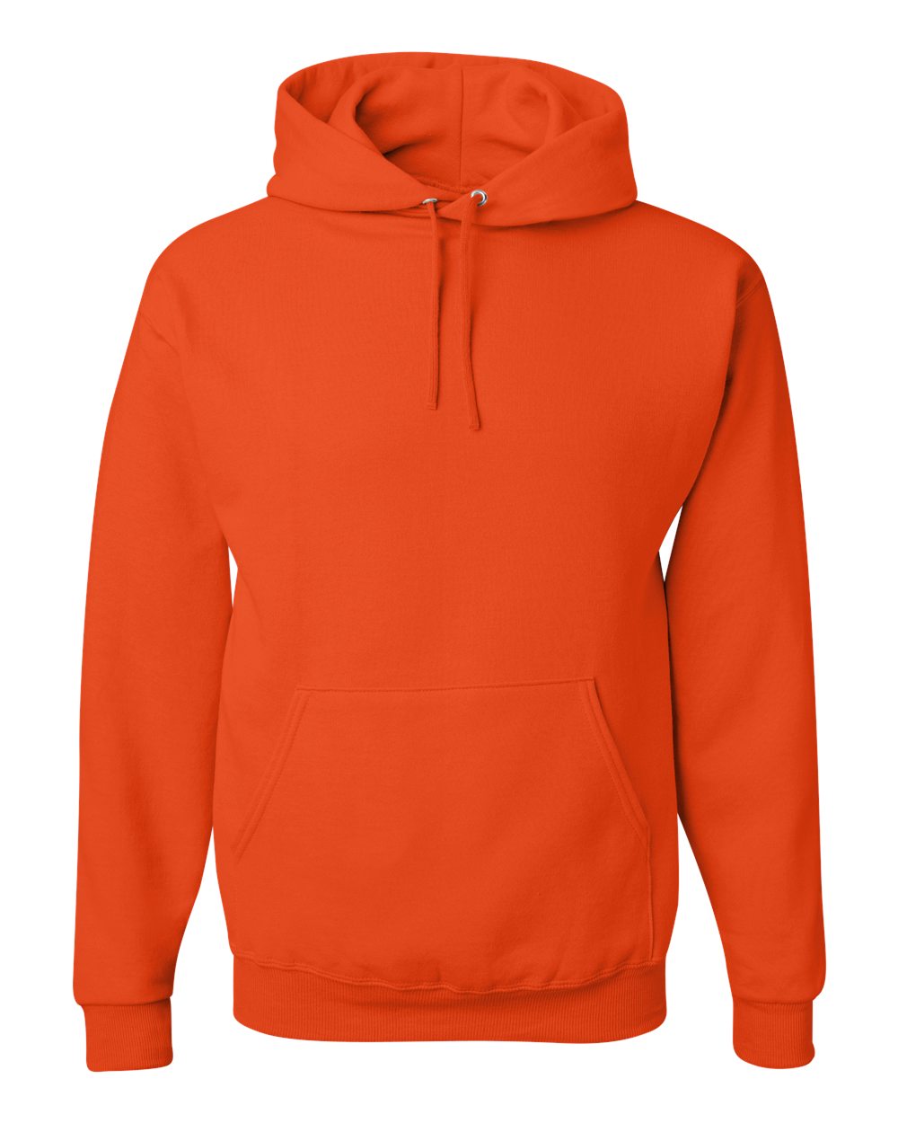 Front View of Burnt Orange NuBlend® Hooded Sweatshirt - 996MR