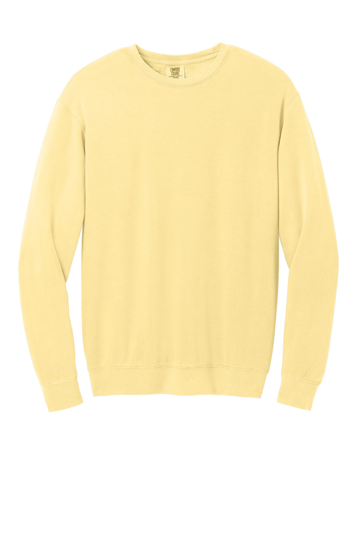 Front View of Butter Comfort Colors Lightweight Crewneck Sweatshirt 1466