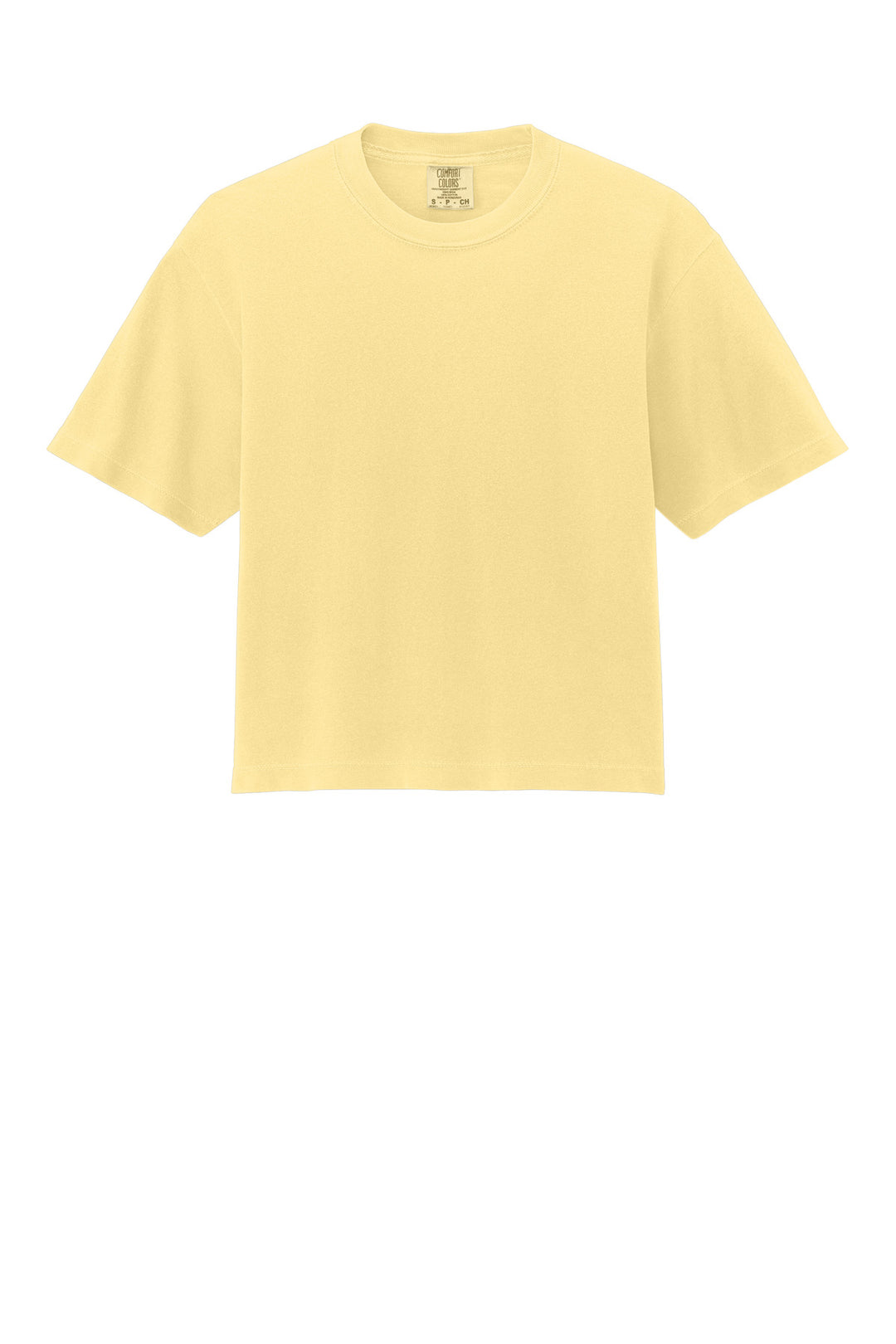 Front View of Butter Comfort Colors Women's Heavyweight Boxy Tee 3023CL
