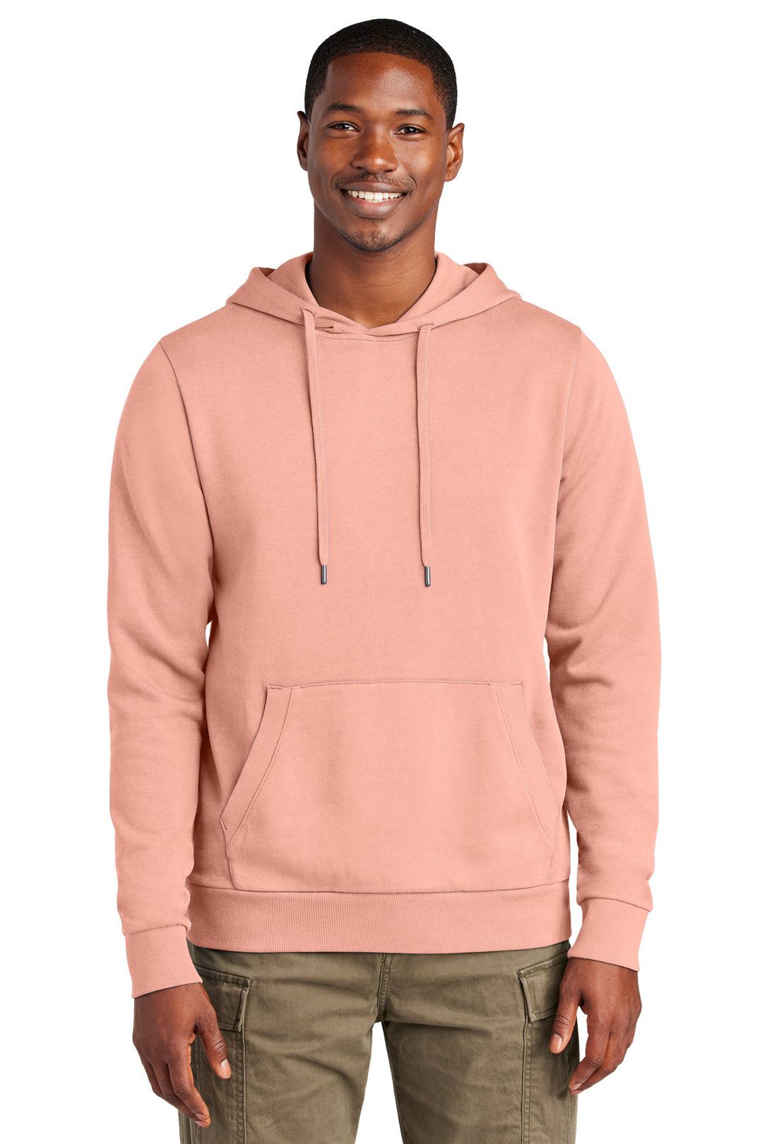 Front View of CactsRsePk District Wash Fleece Hoodie DT2200