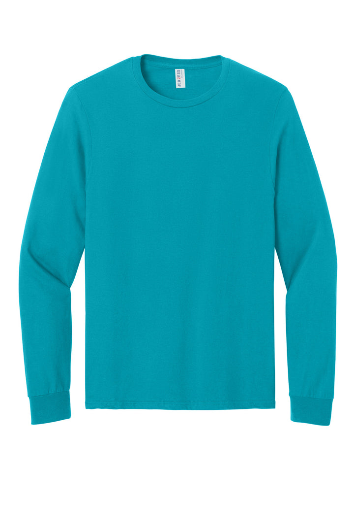 Front View of CaliBlue Jerzees Classics Unisex Cotton Long Sleeve T-Shirt 363L