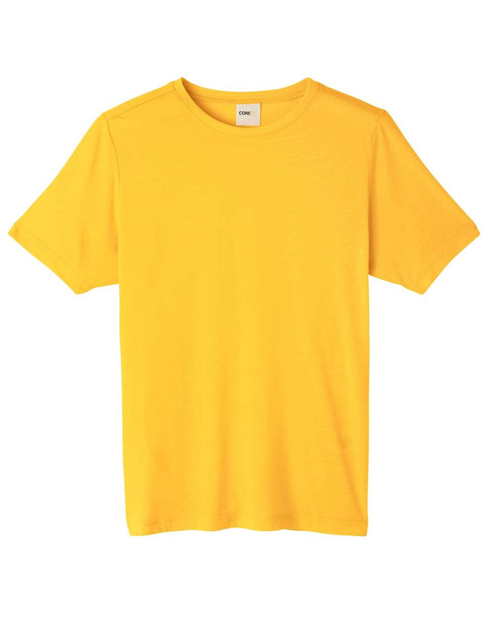 Front View of Campus Gold Unisex Fusion ChromaSoft™ Performance T-Shirt - CE111