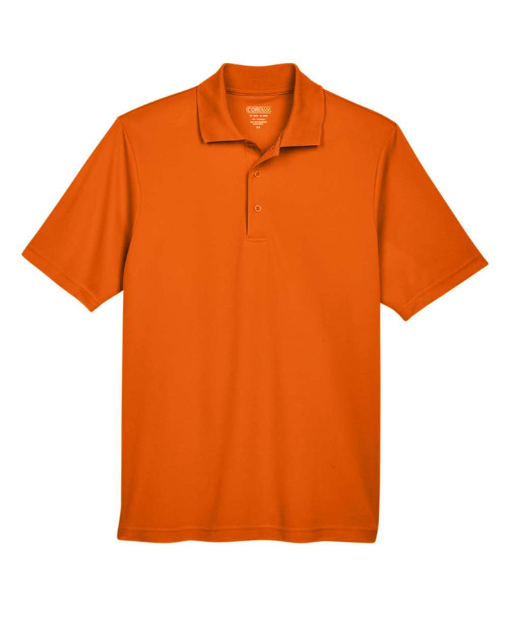 Front View of Campus Orange Men's Origin Performance Piqué Polo - 88181