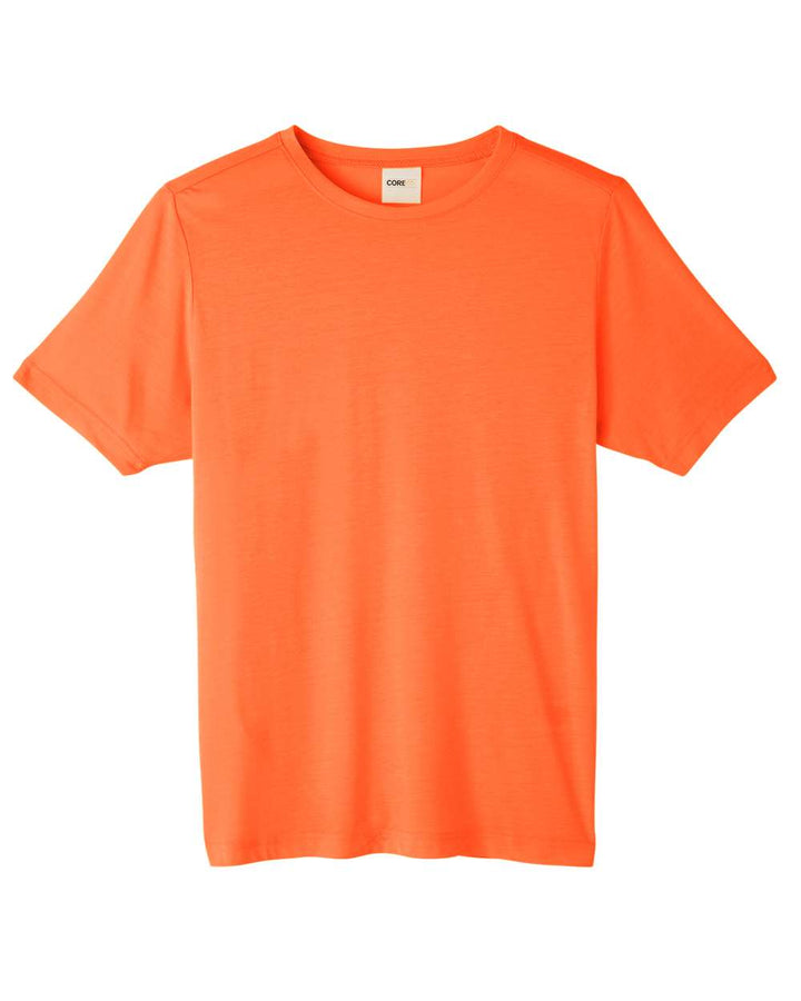 Front View of Campus Orange Unisex Fusion ChromaSoft™ Performance T-Shirt - CE111