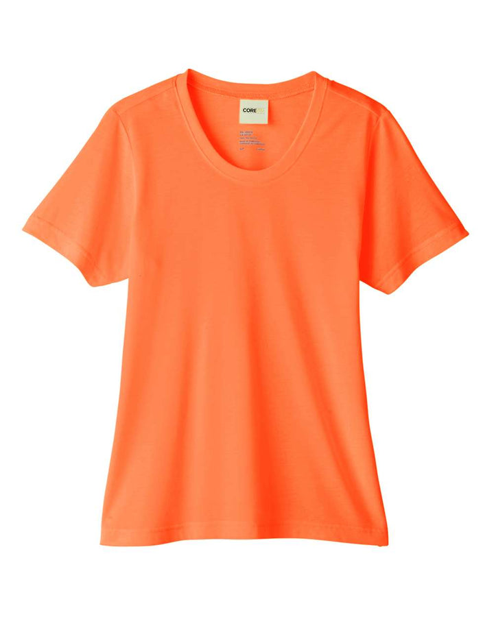 Front View of Campus Orange Women's Fusion ChromaSoft™ Performance T-Shirt - CE111W