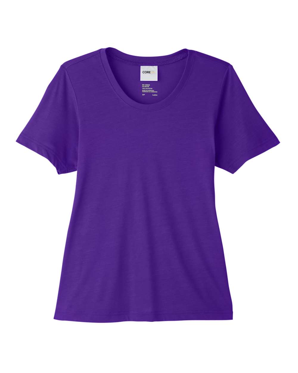 Front View of Campus Purple Women's Fusion ChromaSoft™ Performance T-Shirt - CE111W