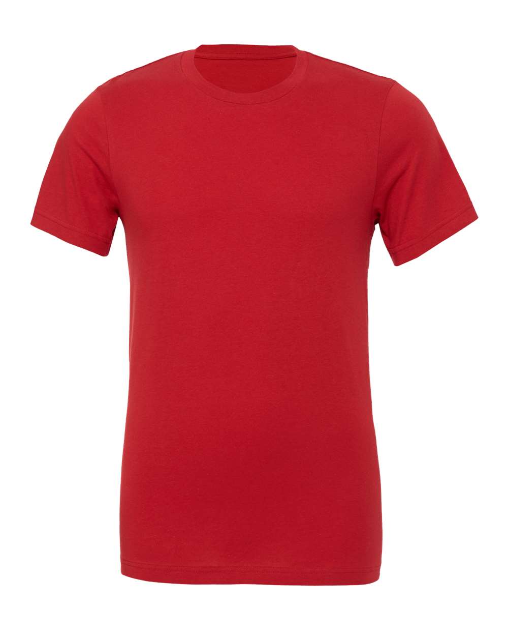 Front View of Canvas Red Jersey Tee - 3001