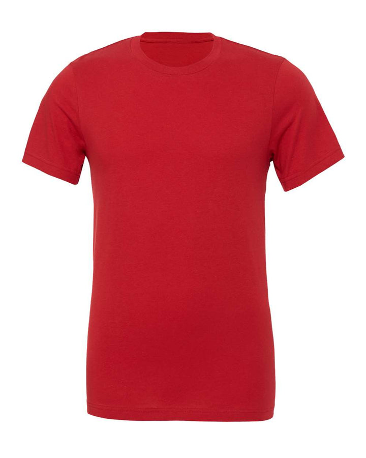 Front View of Canvas Red Jersey Tee - 3001