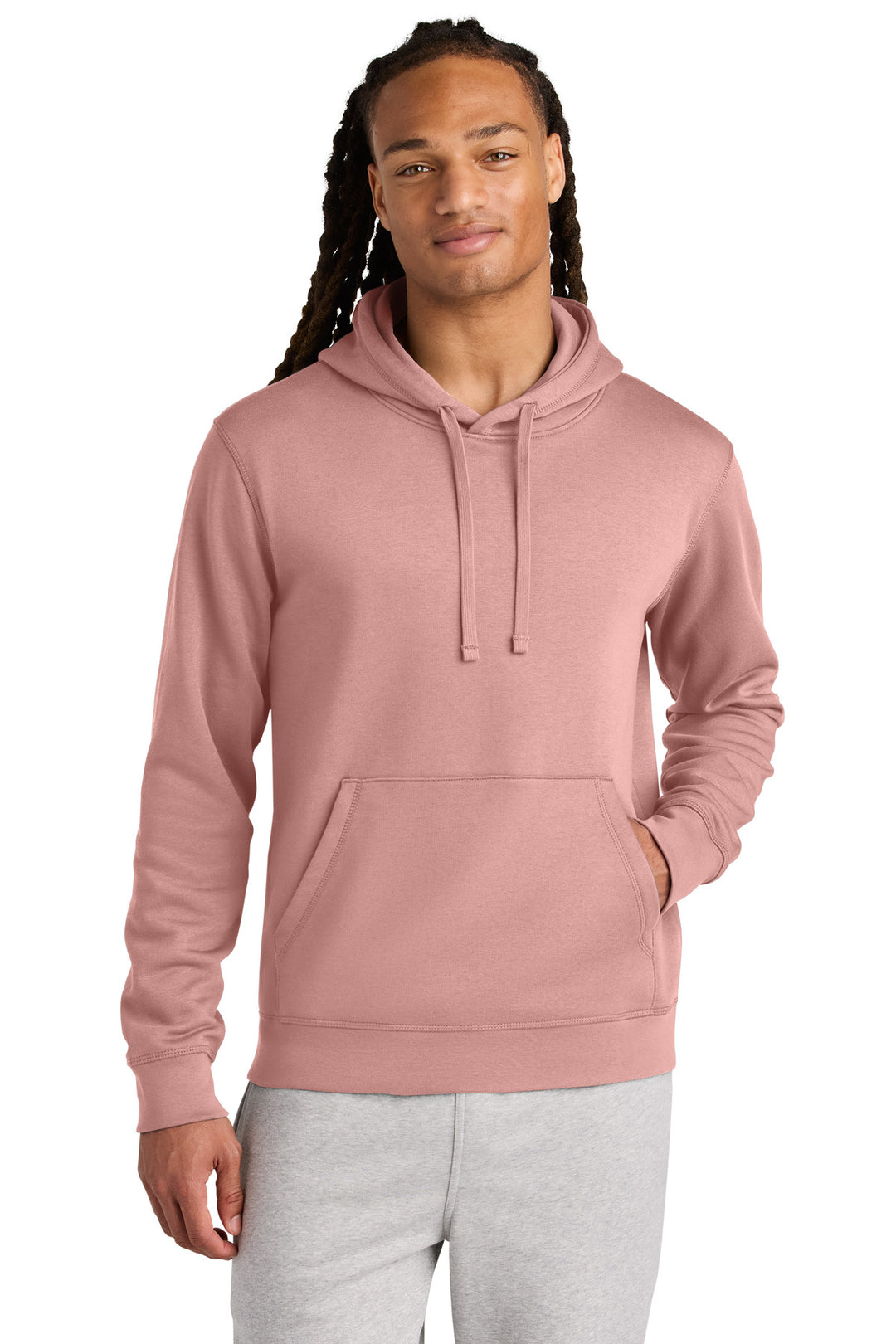 Front View of CanyonPink Stanley/Stella Unisex Drummer 2.0 Hooded Sweatshirt SXU009