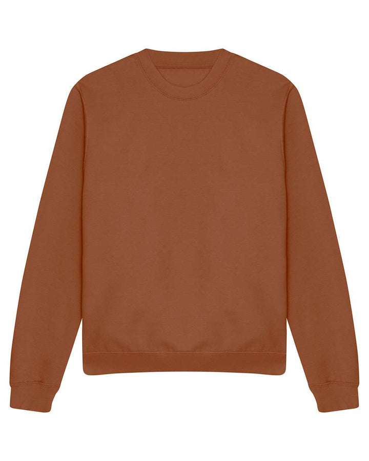 Front View of Caramel Toffee College Crewneck Sweatshirt - JHA030