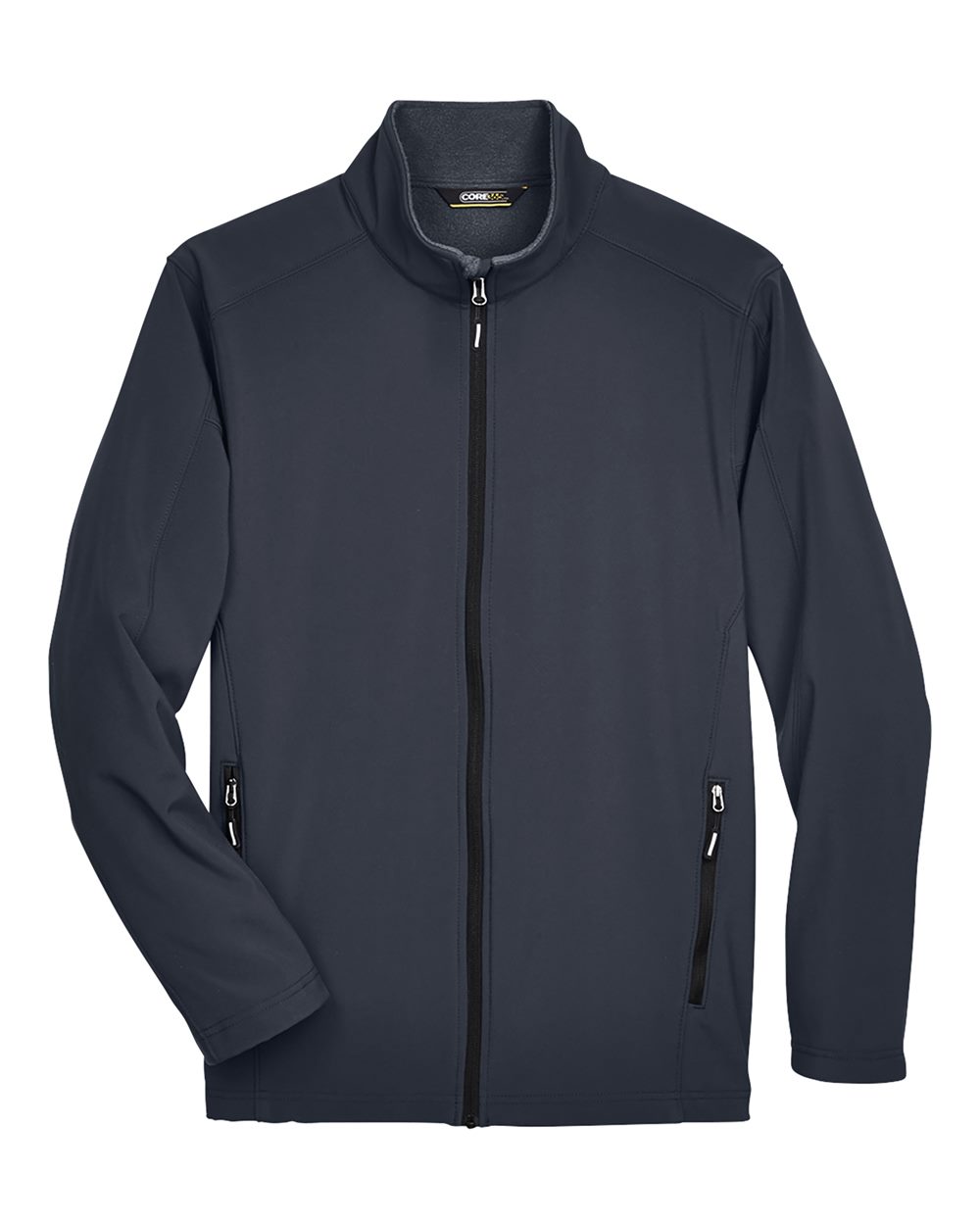 Front View of Carbon Men's Cruise Two-Layer Fleece Bonded Soft Shell Jacket - 88184