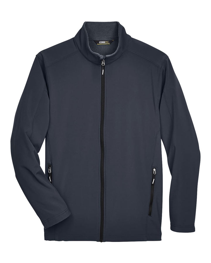 Front View of Carbon Men's Cruise Two-Layer Fleece Bonded Soft Shell Jacket - 88184