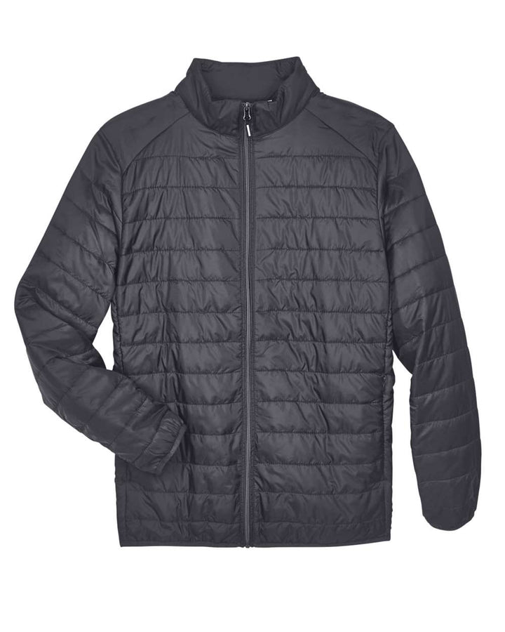 Front View of Carbon Men's Prevail Packable Puffer Jacket - CE700