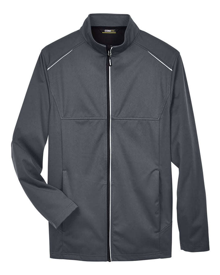 Front View of Carbon Men's Techno Lite Three-Layer Knit Tech-Shell - CE708