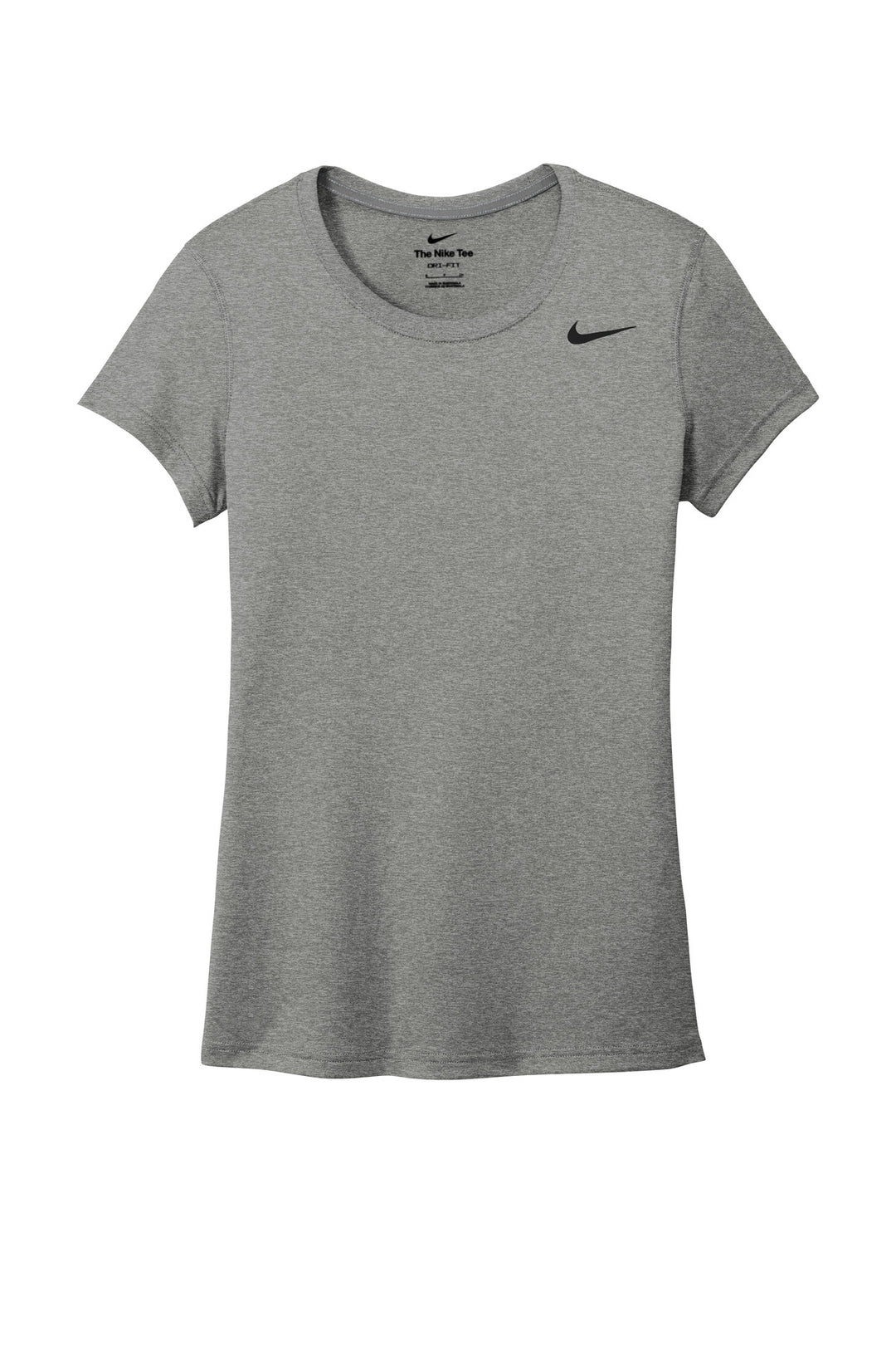 Front View of CarbonHthr Nike Women's Team rLegend Tee DV7312