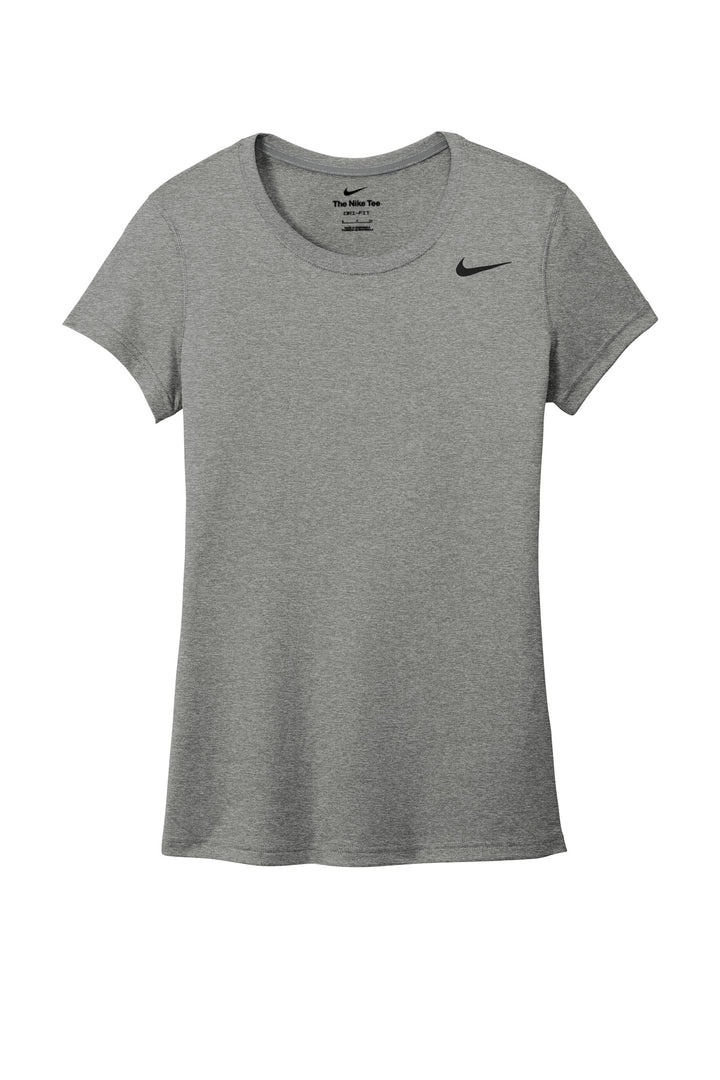 Front View of CarbonHthr Nike Women's Team rLegend Tee DV7312