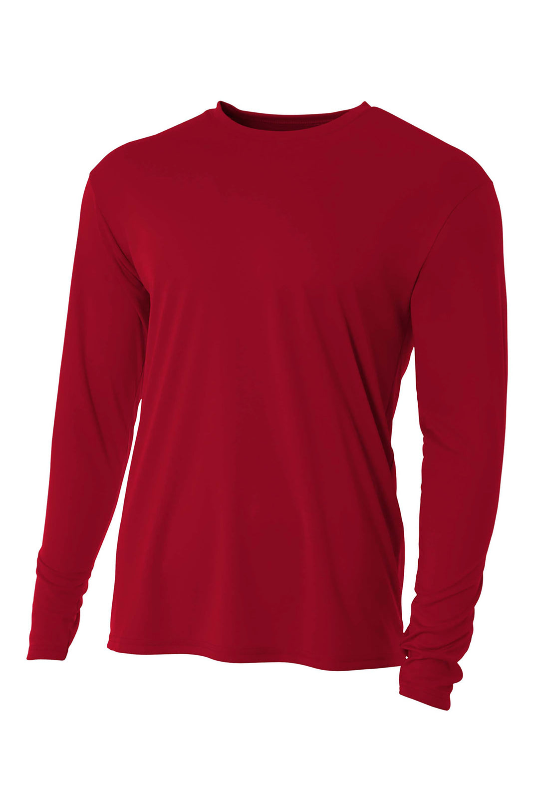 Front View of Cardinal A4 Cooling Performance Long Sleeve Tee A4N3165