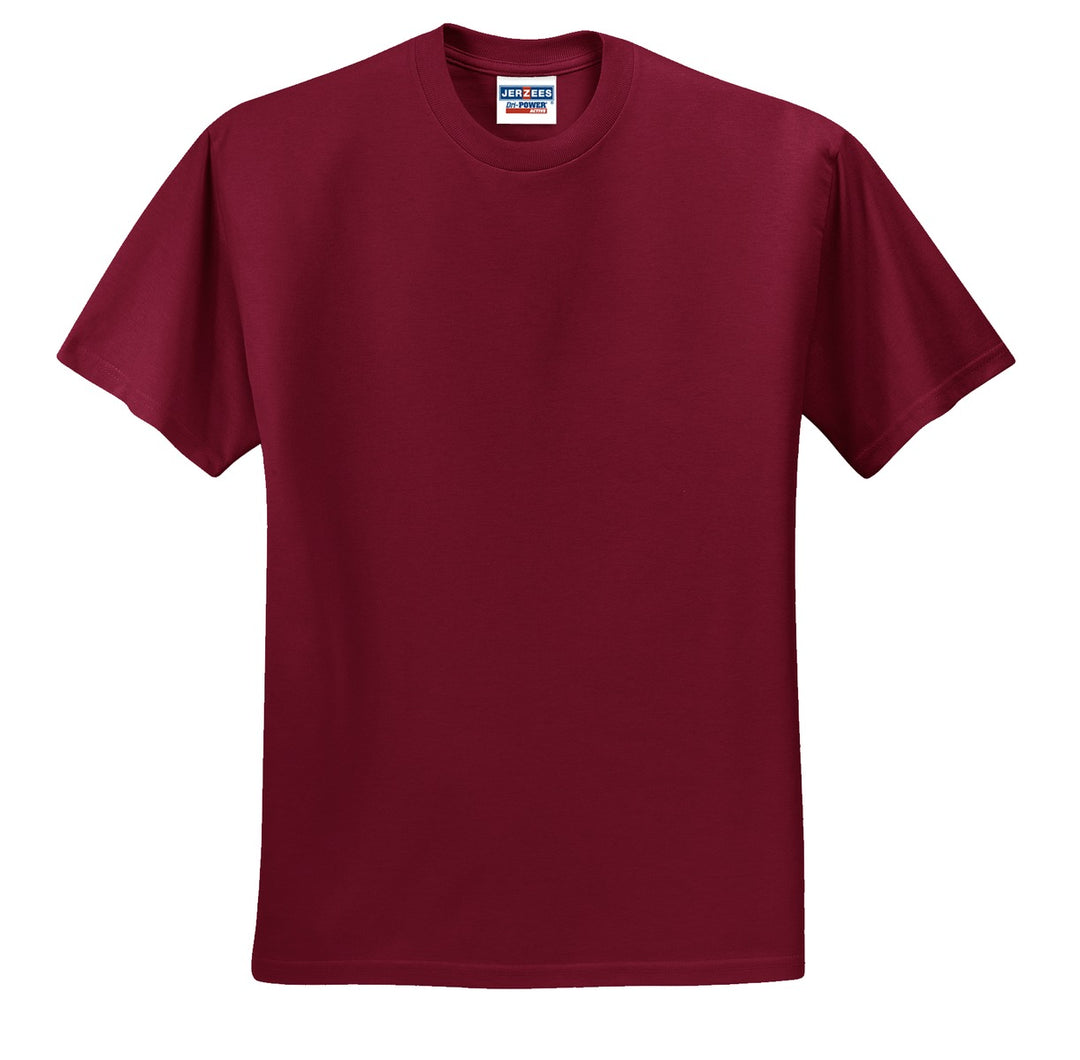 Front View of CARDINAL Jerzees - Dri-Power 50/50 Cotton/Poly T-Shirt. 29M