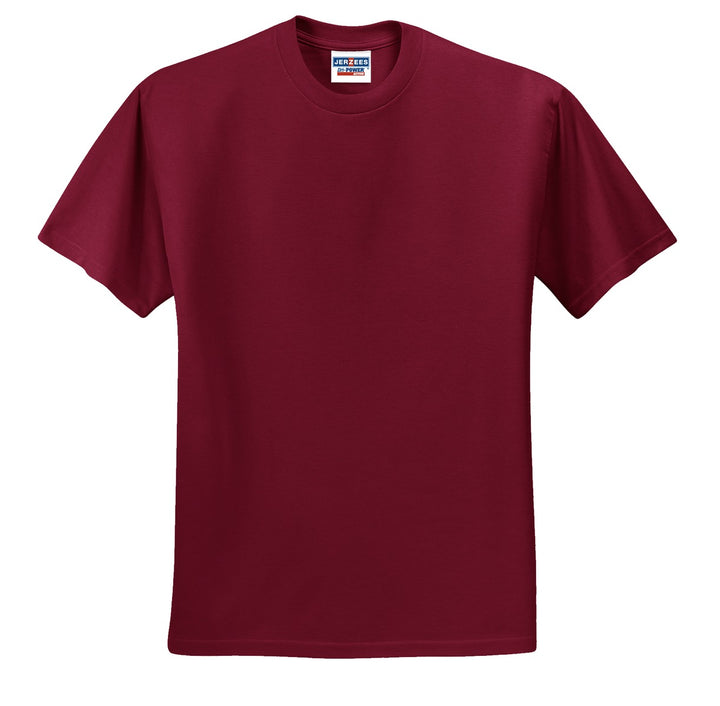 Front View of CARDINAL Jerzees - Dri-Power 50/50 Cotton/Poly T-Shirt. 29M