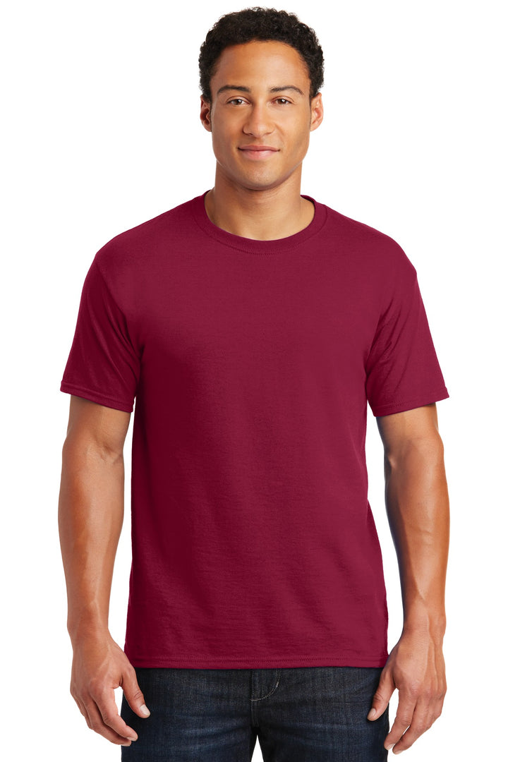 Front View of CARDINAL Jerzees - Dri-Power 50/50 Cotton/Poly T-Shirt. 29M