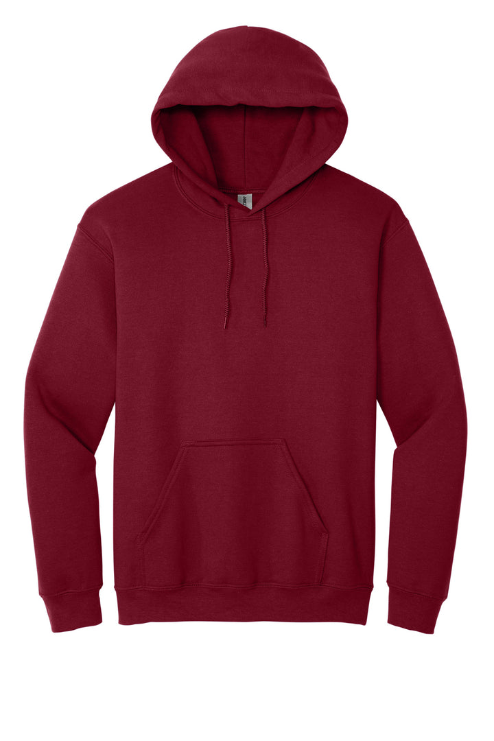 Front View of Cardinal Red Gildan - Heavy Blend Hooded Sweatshirt. 18500