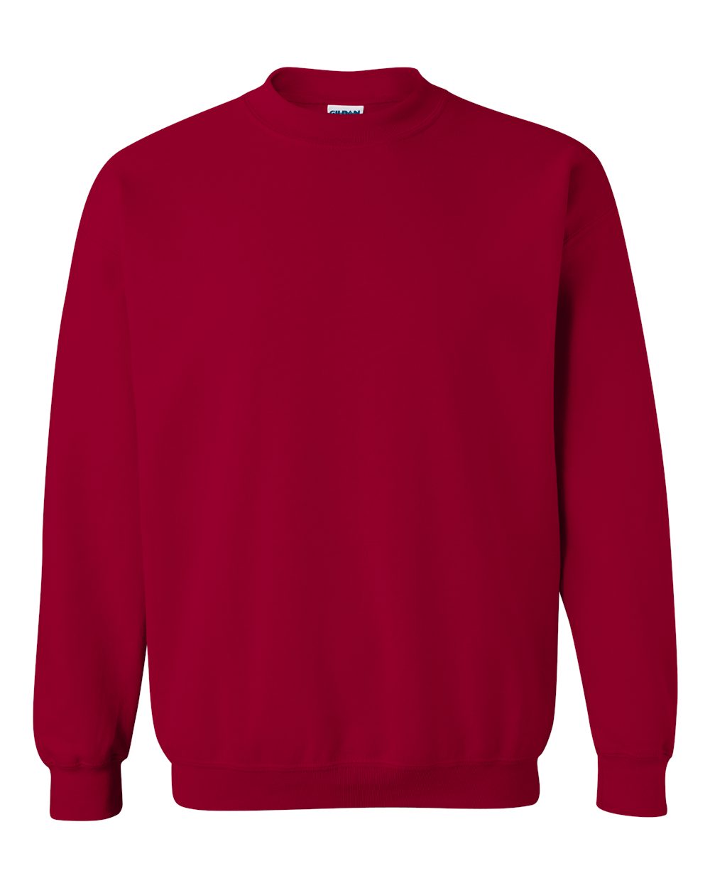 Front View of Cardinal Red Heavy Blend™ Crewneck Sweatshirt - 18000