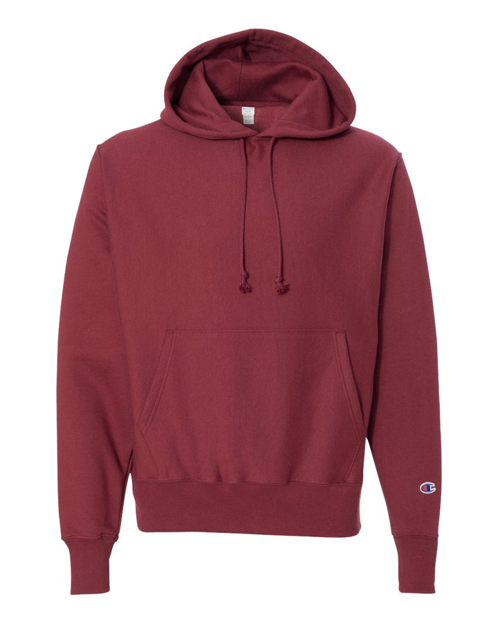 Front View of Cardinal Reverse Weave® Hooded Sweatshirt - S101