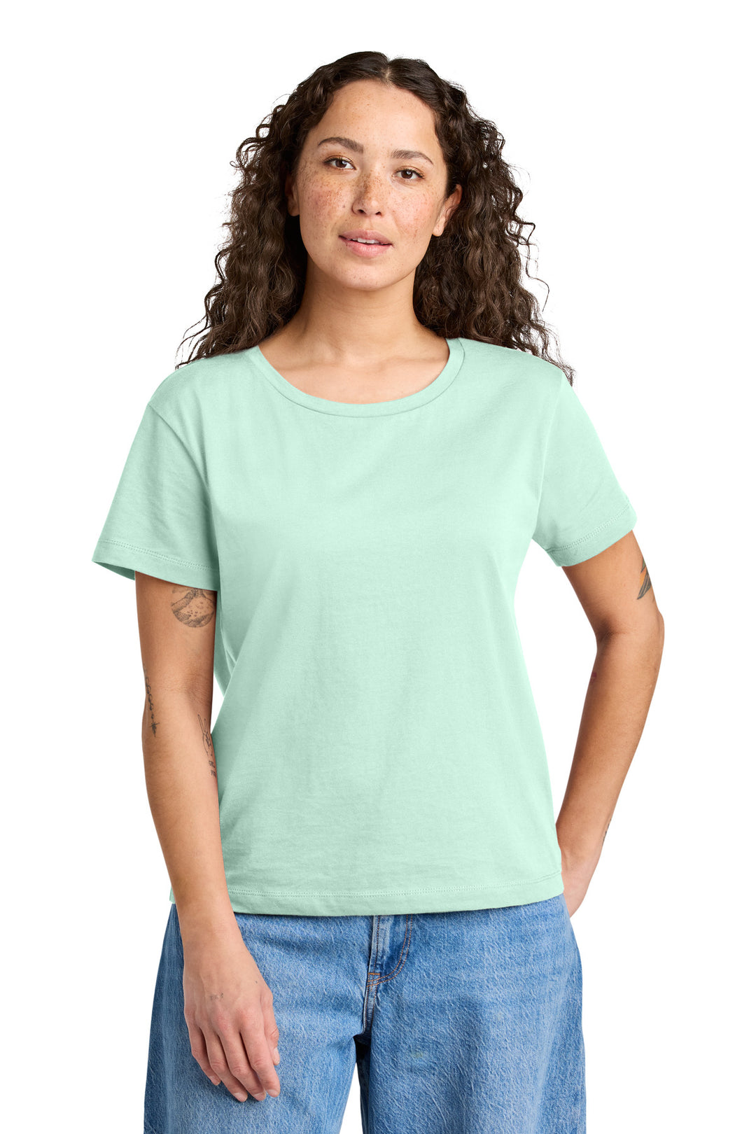 Front View of CariBlue Stanley/Stella Women's Stella Serena Scoop Neck Tee SXW008