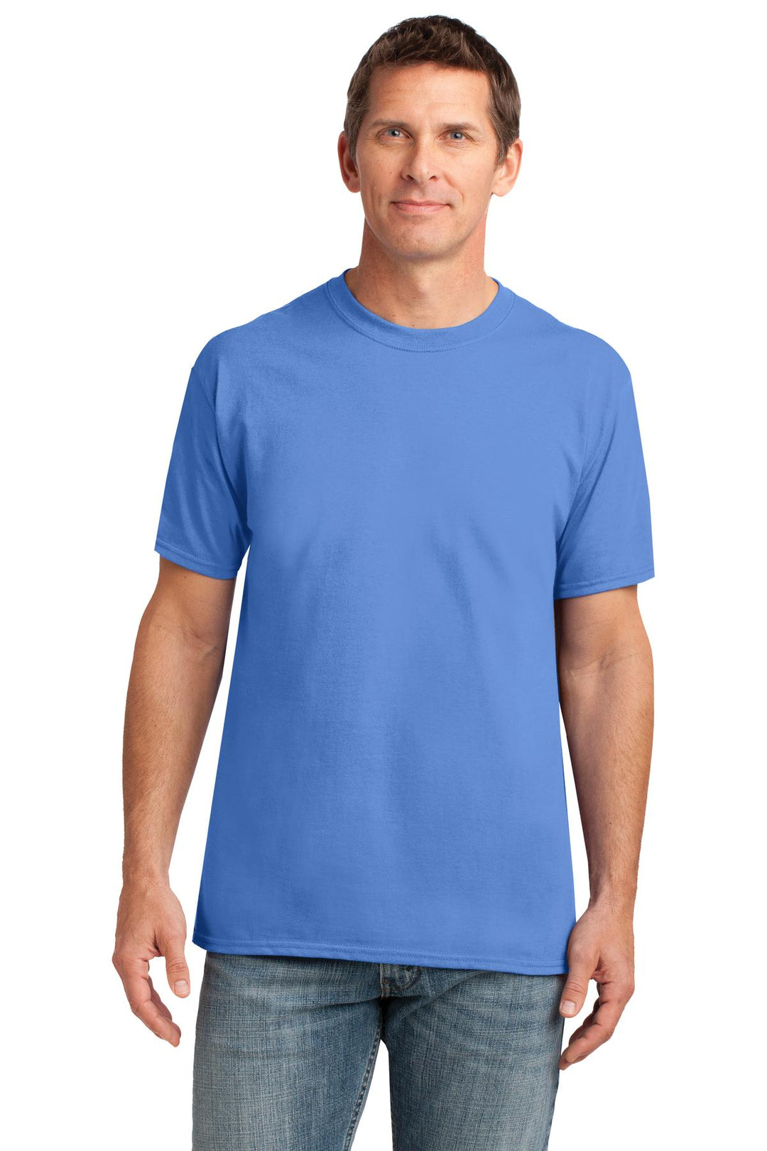 Front View of Carolina Blue Gildan Gildan Performance T-Shirt. 42000