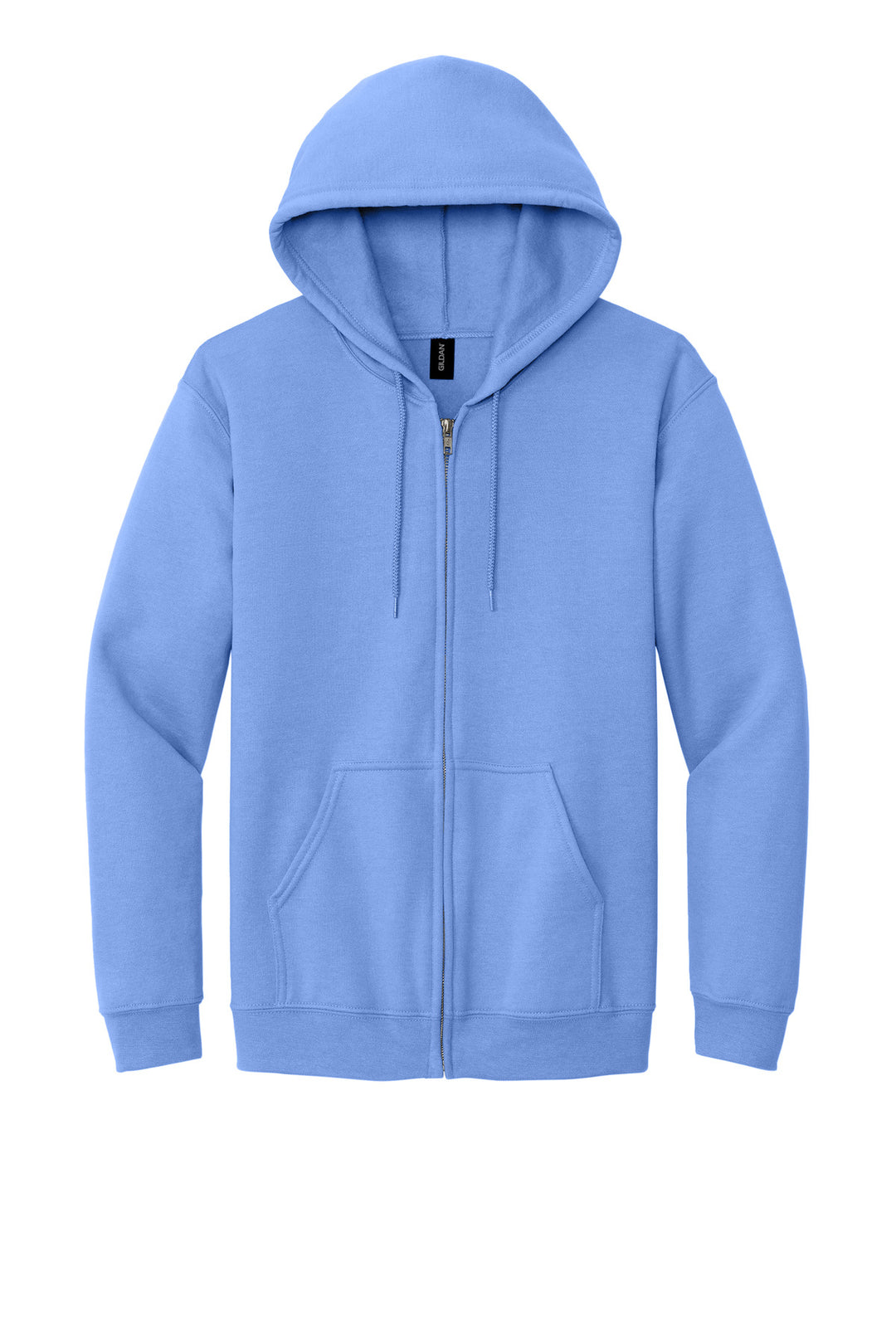 Front View of Carolina Blue Gildan - Heavy Blend Full-Zip Hooded Sweatshirt. 18600
