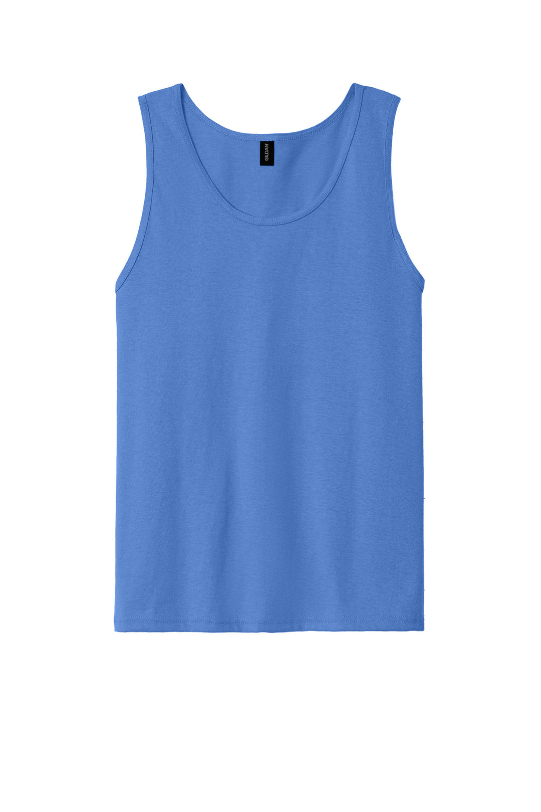 Front View of Carolina Blue Gildan - Ultra Cotton 100% US Cotton Tank Top. 2200
