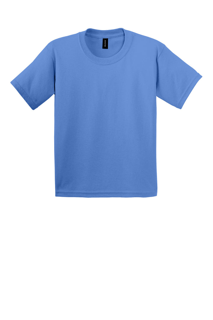 Front View of Carolina Blue Gildan - Youth Ultra Cotton 100% US Cotton T-Shirt. 2000B