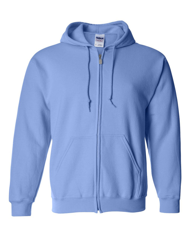 Front View of Carolina Blue Heavy Blend™ Full-Zip Hooded Sweatshirt - 18600