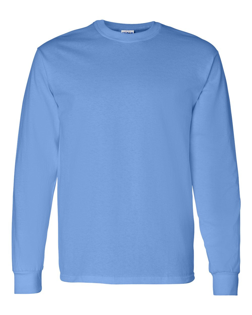 Front View of Carolina Blue Heavy Cotton™ Long Sleeve T-Shirt - 5400