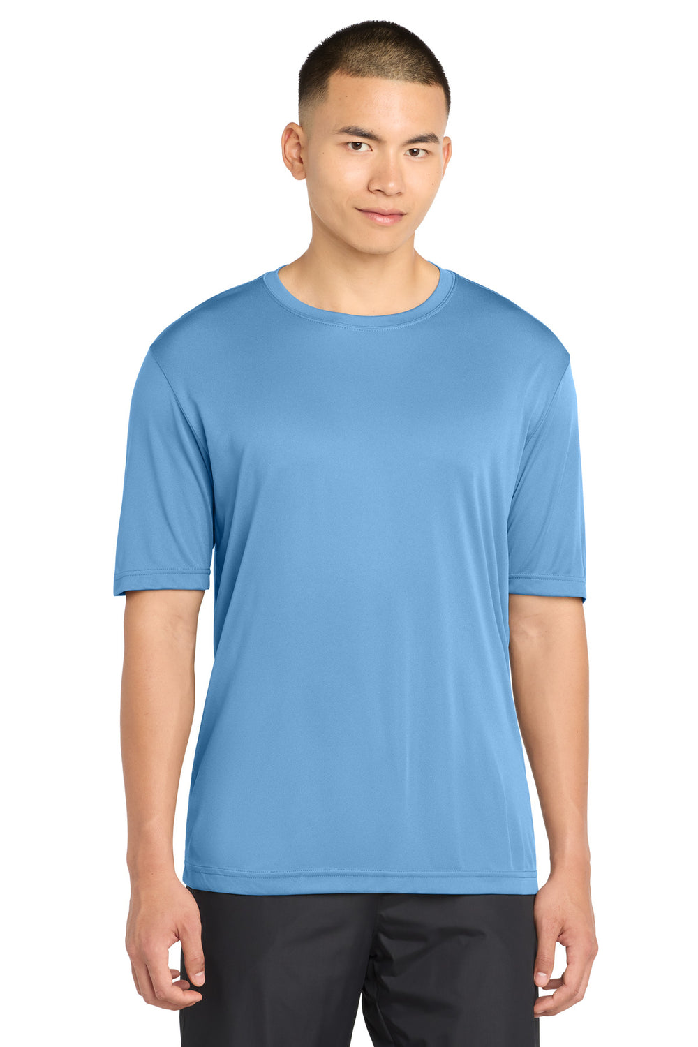 Front View of Carolina Blue Sport-Tek PosiCharge Competitor Tee. ST350