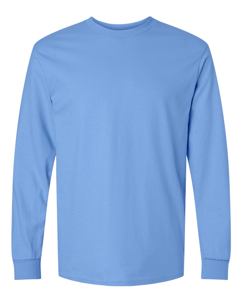 Front View of Carolina Blue Ultra Cotton® Long Sleeve T-Shirt - 2400