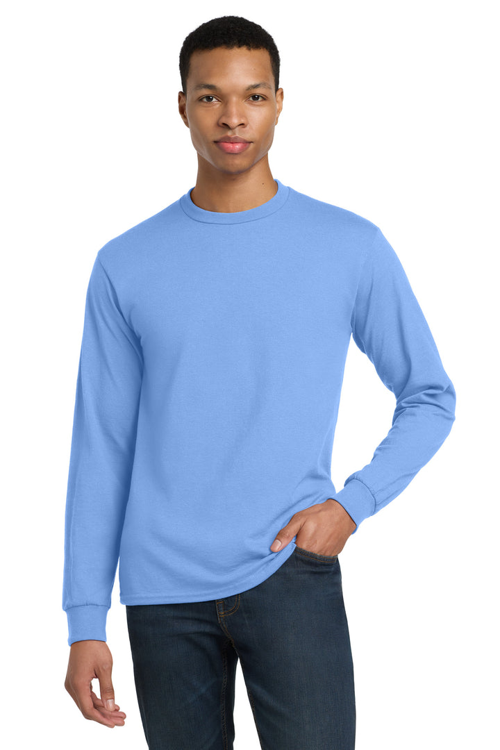 Front View of CarolinaBl Gildan - DryBlend 50 Cotton/50 Poly Long Sleeve T-Shirt. 8400