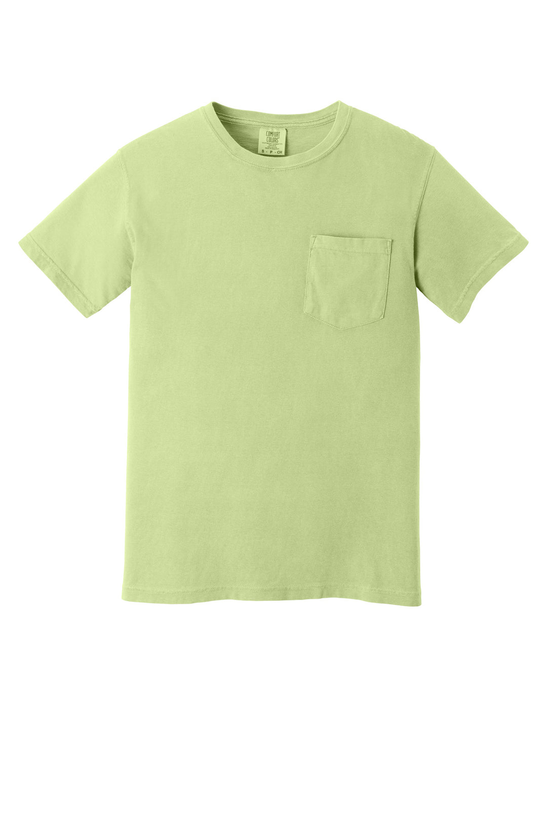 Front View of Celadon COMFORT COLORS Heavyweight Ring Spun Pocket Tee. 6030