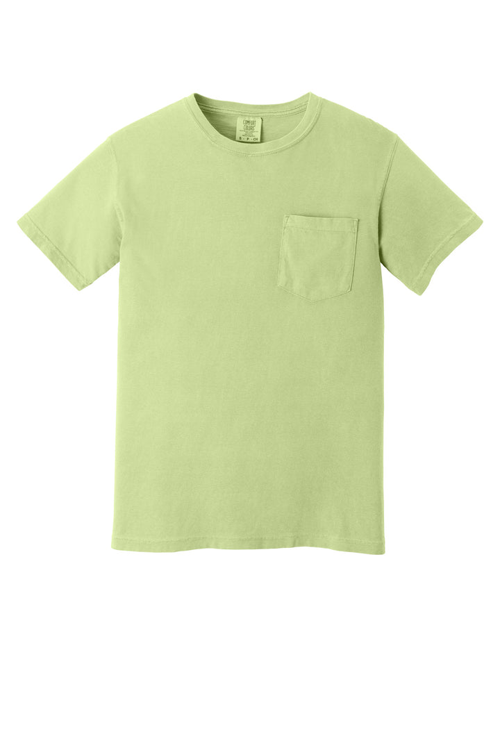 Front View of Celadon COMFORT COLORS Heavyweight Ring Spun Pocket Tee. 6030