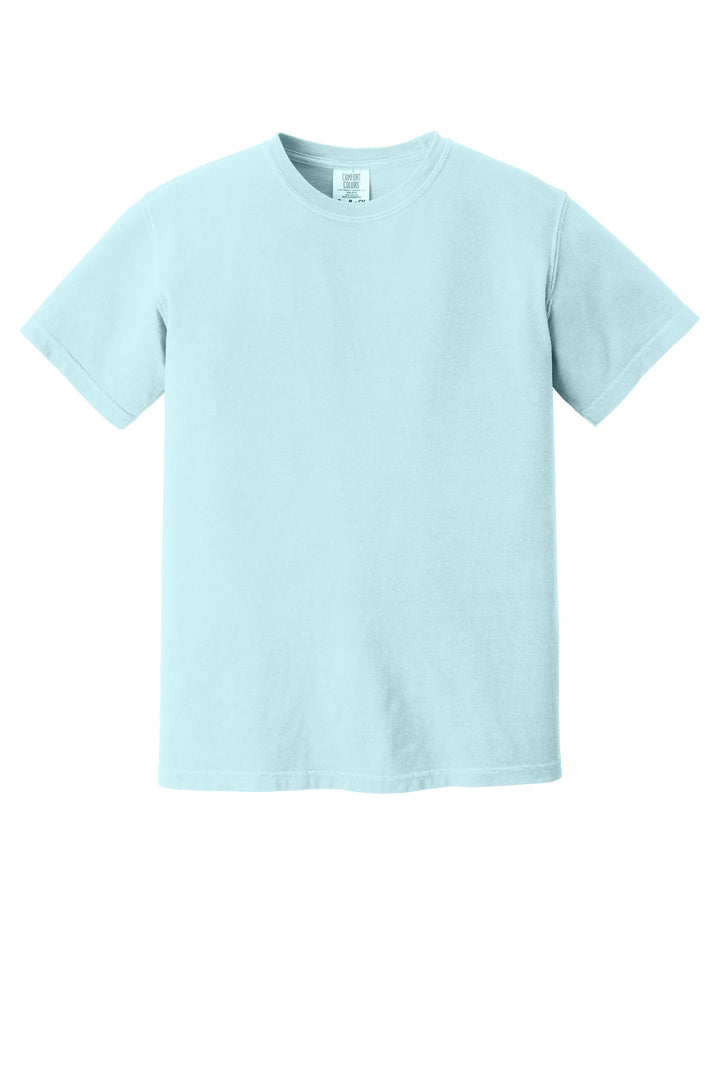 Front View of Chambray COMFORT COLORS Heavyweight Ring Spun Tee. 1717